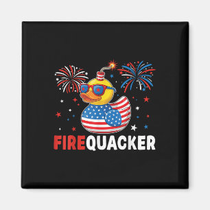 Lustige patriotische Enten-Feuerwerk-Wortspiel Una Magnet