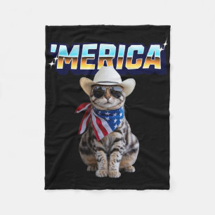 Lustige patriotische Hühner USA-Flagge 4. Juli chi Fleecedecke