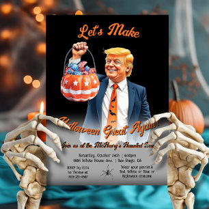 Lustige patriotische Trump Halloween-Party Einladung