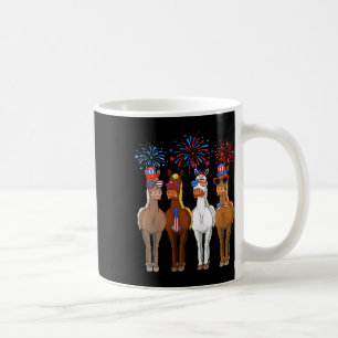 Lustige patriotische US-Flagge 4. Juli Pferd USA P Kaffeetasse