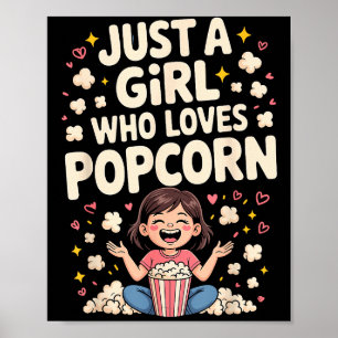 Lustige Pcorn-Kunst für Frauen Mädchen Kinder P Co Poster