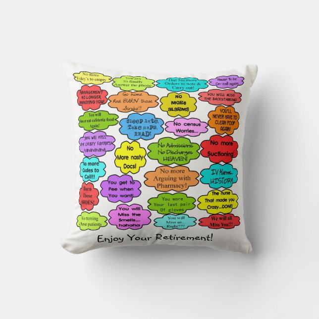 Lustige pensionierte kissen (Vorderseite)