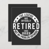 lustige Pensionierung, pensionierter Feuerwehrmann Dankeskarte (Vorne/Hinten)