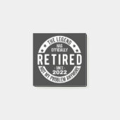 lustige Pensionierung, pensionierter Feuerwehrmann Post-it Klebezettel (Vorderseite)