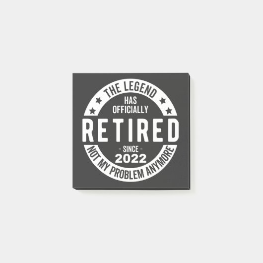 lustige Pensionierung, pensionierter Feuerwehrmann Post-it Klebezettel (Vorderseite)