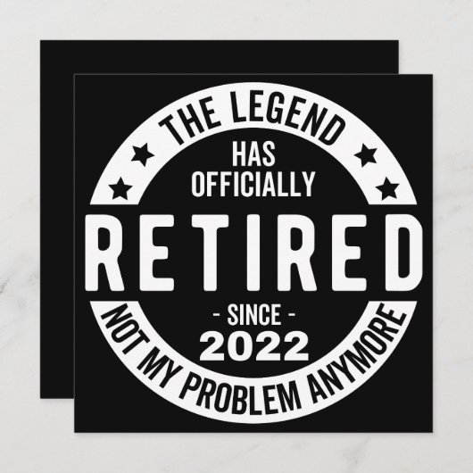 lustige Pensionierung, pensionierter Feuerwehrmann Save The Date (Vorne/Hinten)