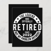 lustige Pensionierung, pensionierter Feuerwehrmann Save The Date (Vorne/Hinten)