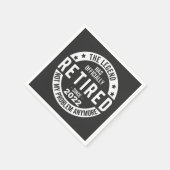 lustige Pensionierung, pensionierter Feuerwehrmann Serviette (Ecke)