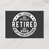 lustige Pensionierung, pensionierter Feuerwehrmann Visitenkarte (Vorderseite)