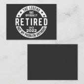 lustige Pensionierung, pensionierter Feuerwehrmann Visitenkarte (Vorne/Hinten)