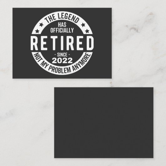 lustige Pensionierung, pensionierter Feuerwehrmann Visitenkarte (Vorne/Hinten)