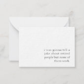 lustige Pensionierung, Witz über Rentner Mitteilungskarte (Vorderseite)