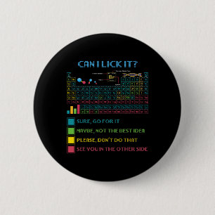 Lustige Periodensystem-Wissenschaft Kann ich es le Button