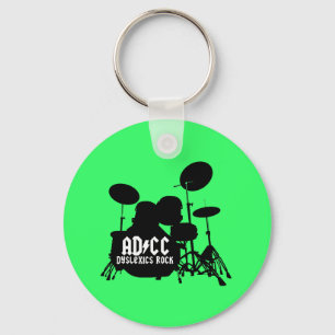 Lustige Person mit Lesestörung Schlüsselanhänger