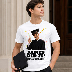 Lustige Personalisierte Abschlussfeier Benutzerdef T-Shirt
