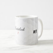Lustige personalisierte berechtigte 1 Anfangsbuchs Kaffeetasse (VorderseiteRechts)