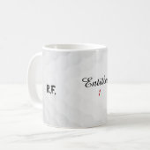 Lustige personalisierte berechtigte 1 Anfangsbuchs Kaffeetasse (Vorderseite Links)