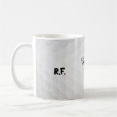 Lustige personalisierte berechtigte 1 Anfangsbuchs Kaffeetasse (Links)