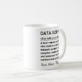 Lustige personalisierte Definition eines Data Scie Kaffeetasse (VorderseiteRechts)