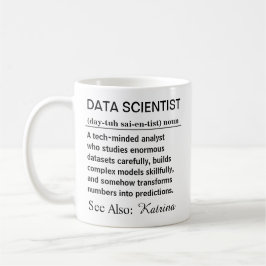 Lustige personalisierte Definition eines Data Scie Kaffeetasse