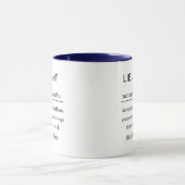 Lustige personalisierte Definition eines Leutnants Tasse (Zentrum)