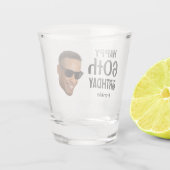 Lustige Personalisierte Gesichtsfoto Männer 60. Ge Schnapsglas (Rückseite)