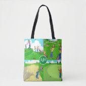 Lustige personalisierte Golf-Themen. Tasche (Vorderseite)