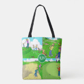Lustige personalisierte Golf-Themen. Tasche (Rückseite)