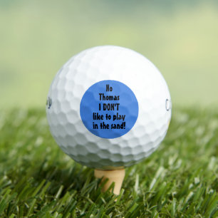 Lustige personalisierte Golfbälle mit Zitat 'Im Sa
