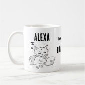 Lustige personalisierte Katzen-Kaffeetasse Kaffeetasse (Links)