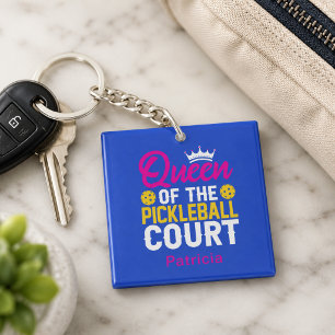 Lustige personalisierte Königin des Pickleball-Cou Schlüsselanhänger