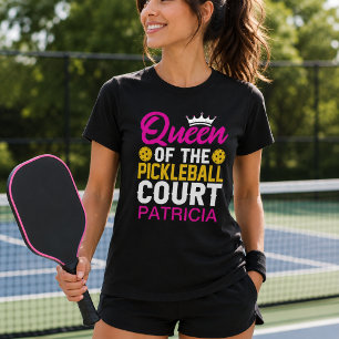Lustige personalisierte Königin des Pickleball-Cou T-Shirt