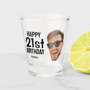 Lustige Personalisierte Männer Gesicht Foto 21. Ge Schnapsglas