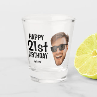 Lustige Personalisierte Männer Gesicht Foto 21. Ge Schnapsglas