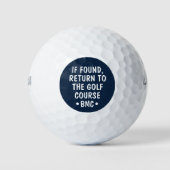 Lustige personalisierte Monogramm verlorene Golfba Golfball (Vorderseite)
