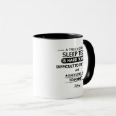 Lustige personalisierte Schlaf-Tech Tasse (VorderseiteRechts)