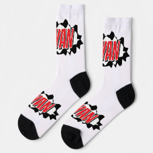 Lustige personalisierte Socken mit Rissloch-Design