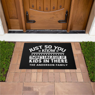 Lustige Personalisierte Viele Kinder Fußmatte