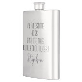 Lustige Personalisierte vom Chef Cool Modern Flachmann (Links)