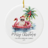 Lustige Personalisierte Weihnachten Keramik Ornament (Hinten)