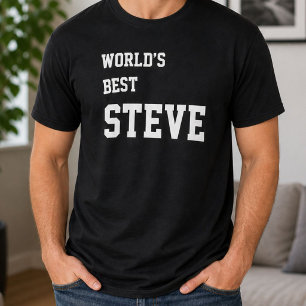 Lustige Personalisierte Weltbeste Steve Geburtstag T-Shirt