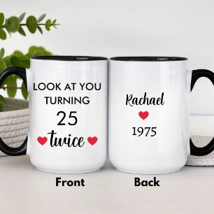 Lustige persönliche 50. Geburtstagsfeier  Tasse