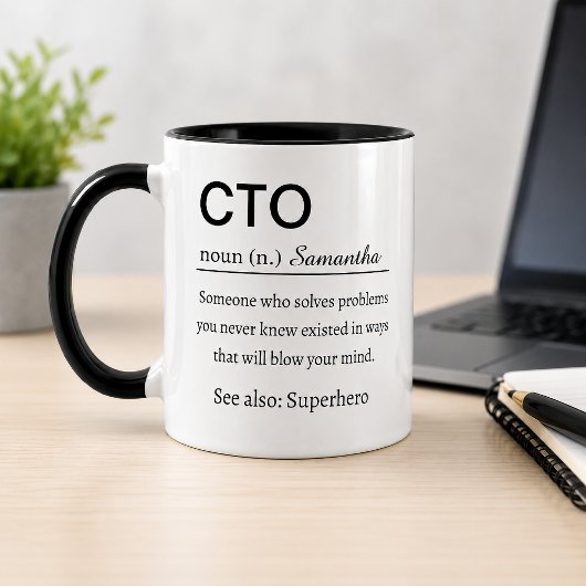 Lustige persönliche CTO-Definition Tasse
