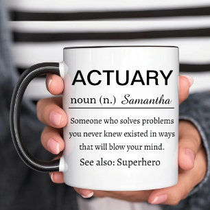 Lustige persönliche Definition des Aktuars Tasse