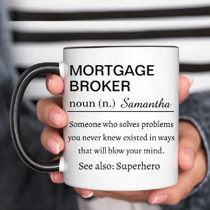 Lustige persönliche Definition eines Hypothekenver Tasse