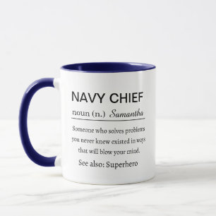 Lustige persönliche Definition eines Navy Chiefs Tasse