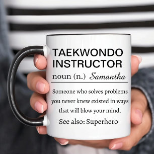 Lustige persönliche Definition eines Taekwondo-Ins Tasse