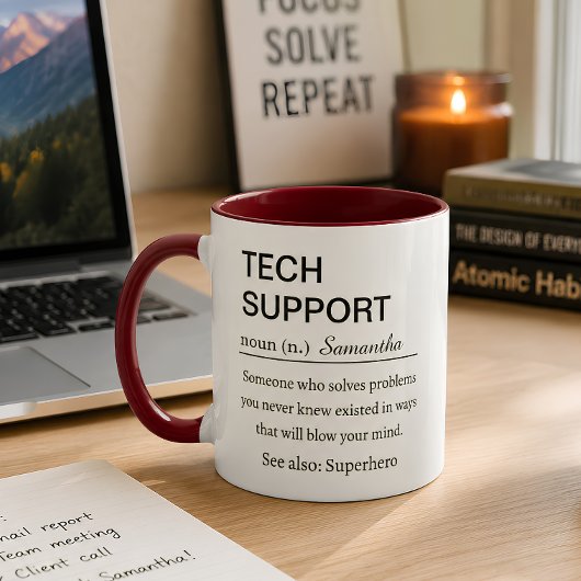 Lustige persönliche Definition von Tech-Support Tasse