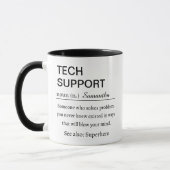 Lustige persönliche Definition von Tech-Support Tasse (Links)