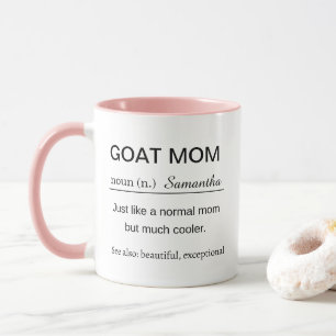 Lustige persönliche Definition von Ziegenmutter Tasse